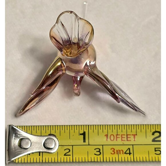 Art Glass Hummingbird Iridescent Sun Catcher 2" Hanging Ornament Bird Christmas - Picture 11 of 11